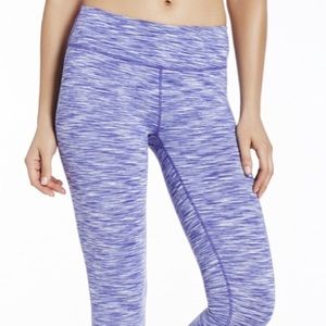 FABLETICS Purple Stripe Print Powerhold Legging